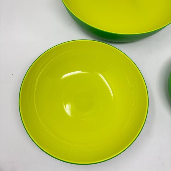 Tupperware Radiance Serving Bowls Container Set 3 Green MARGARITA VERDE PINO - Picture 5 of 15